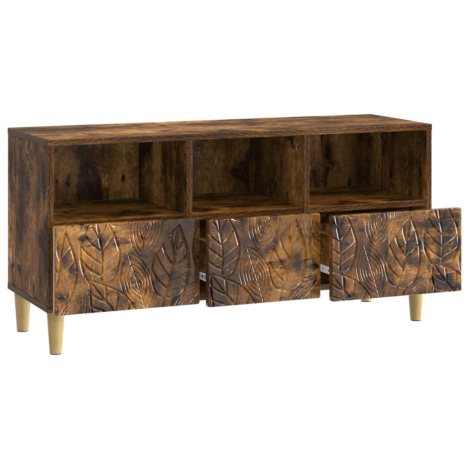 TV ormar 102 x 34,5 x 50 cm Dimljeni hrast Konstruirano drvo