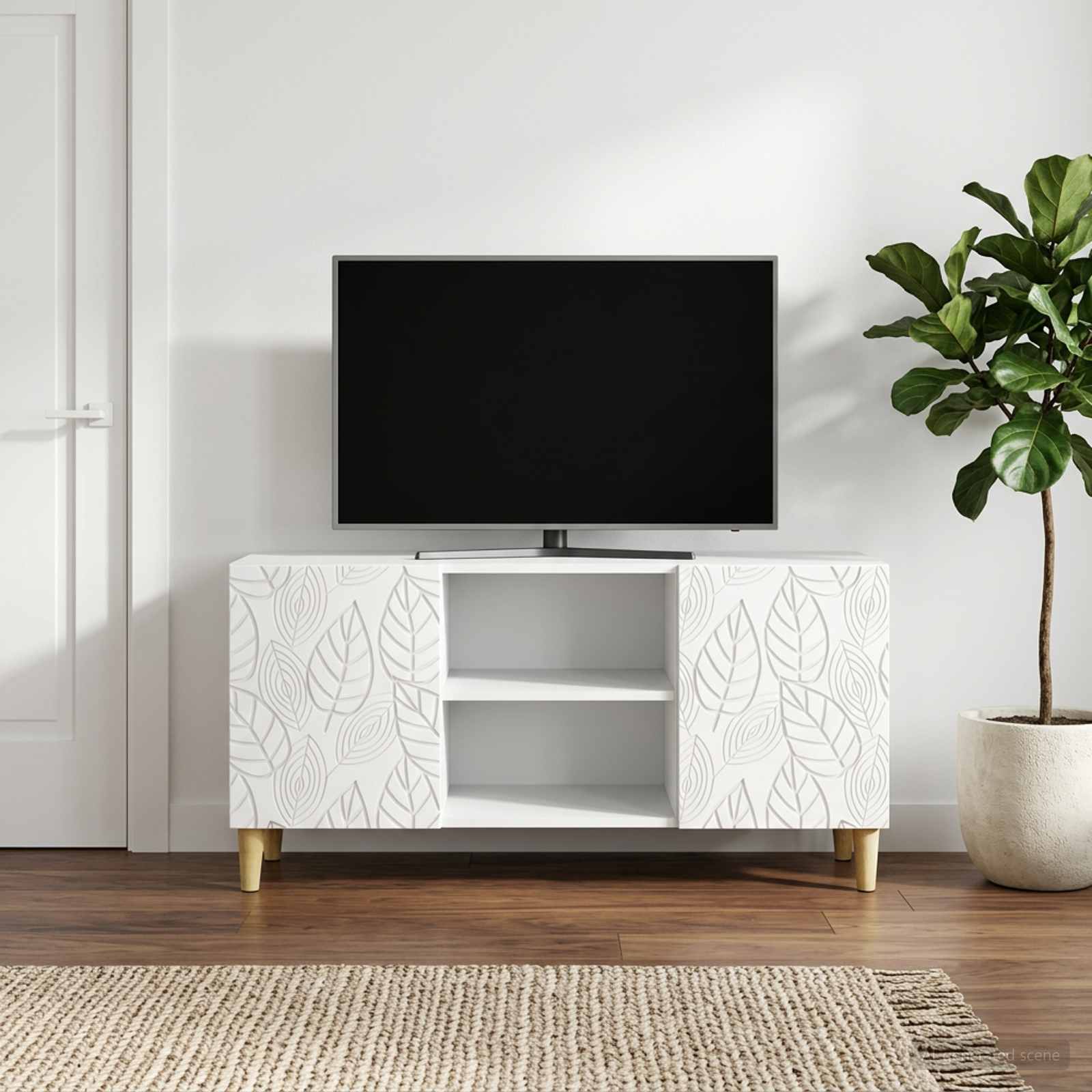 TV ormar 102 x 34,5 x 50 cm Bijela Konstruirano drvo