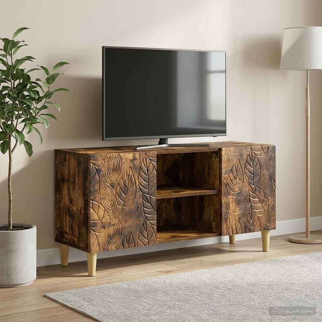 TV ormar 102 x 34,5 x 50 cm Dimljeni hrast Konstruirano drvo