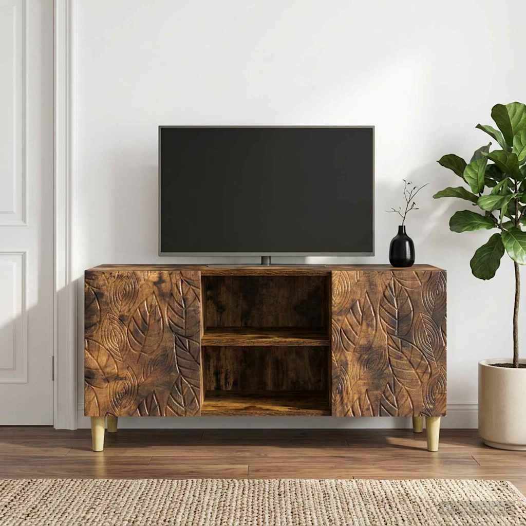 TV ormar 102 x 34,5 x 50 cm Dimljeni hrast Konstruirano drvo