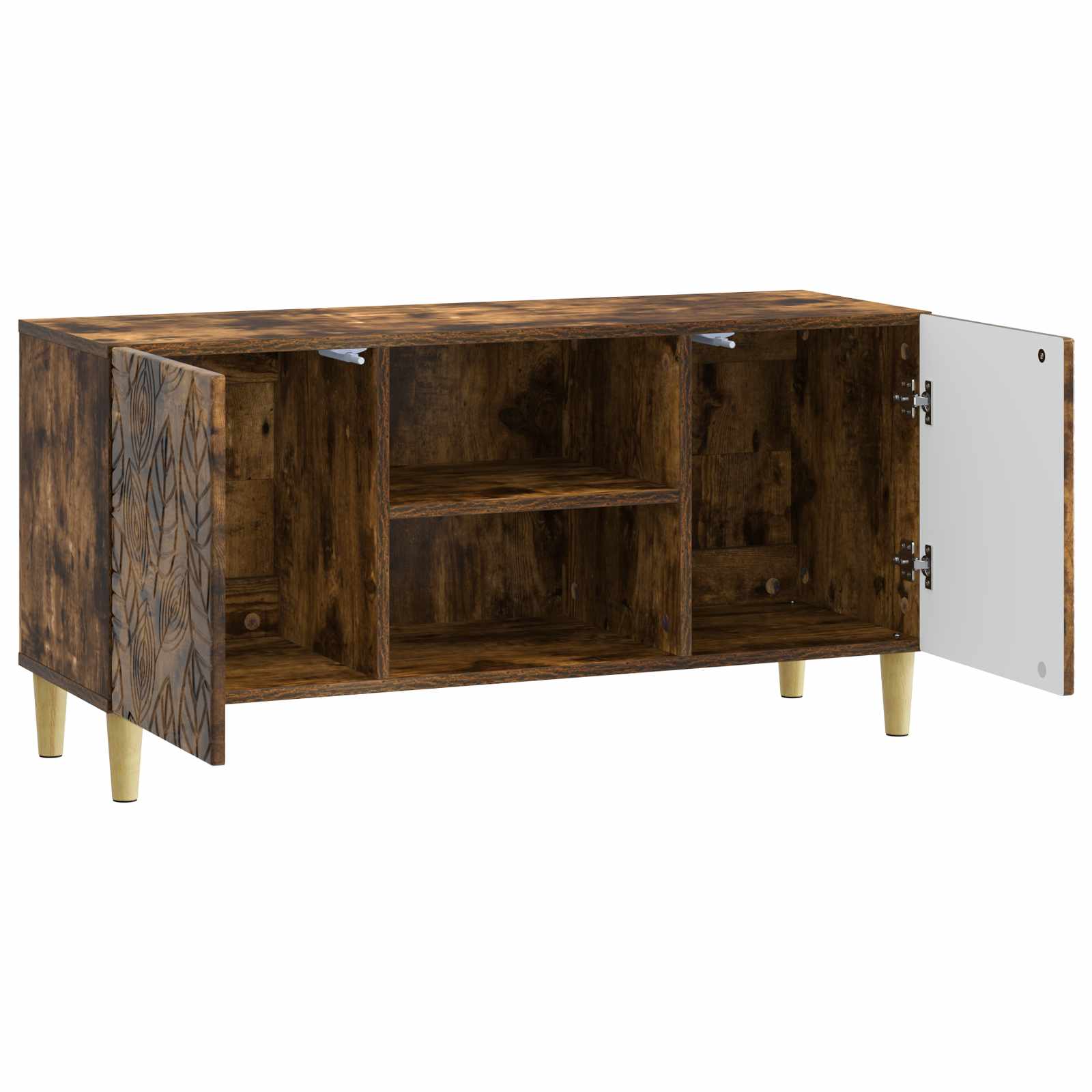 TV ormar 102 x 34,5 x 50 cm Dimljeni hrast Konstruirano drvo