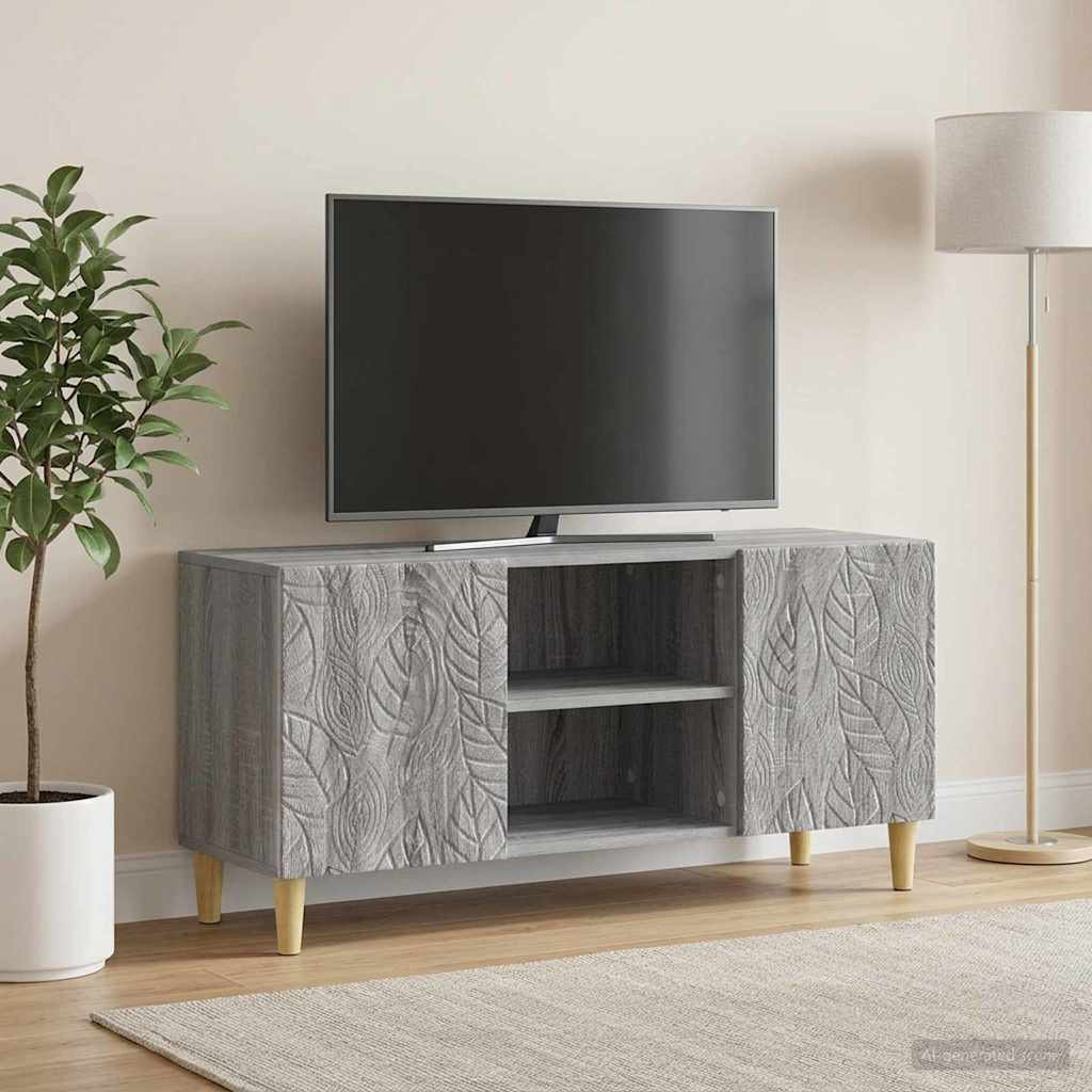 TV ormar 102 x 34,5 x 50 cm Siva Sonoma Konstruirano drvo