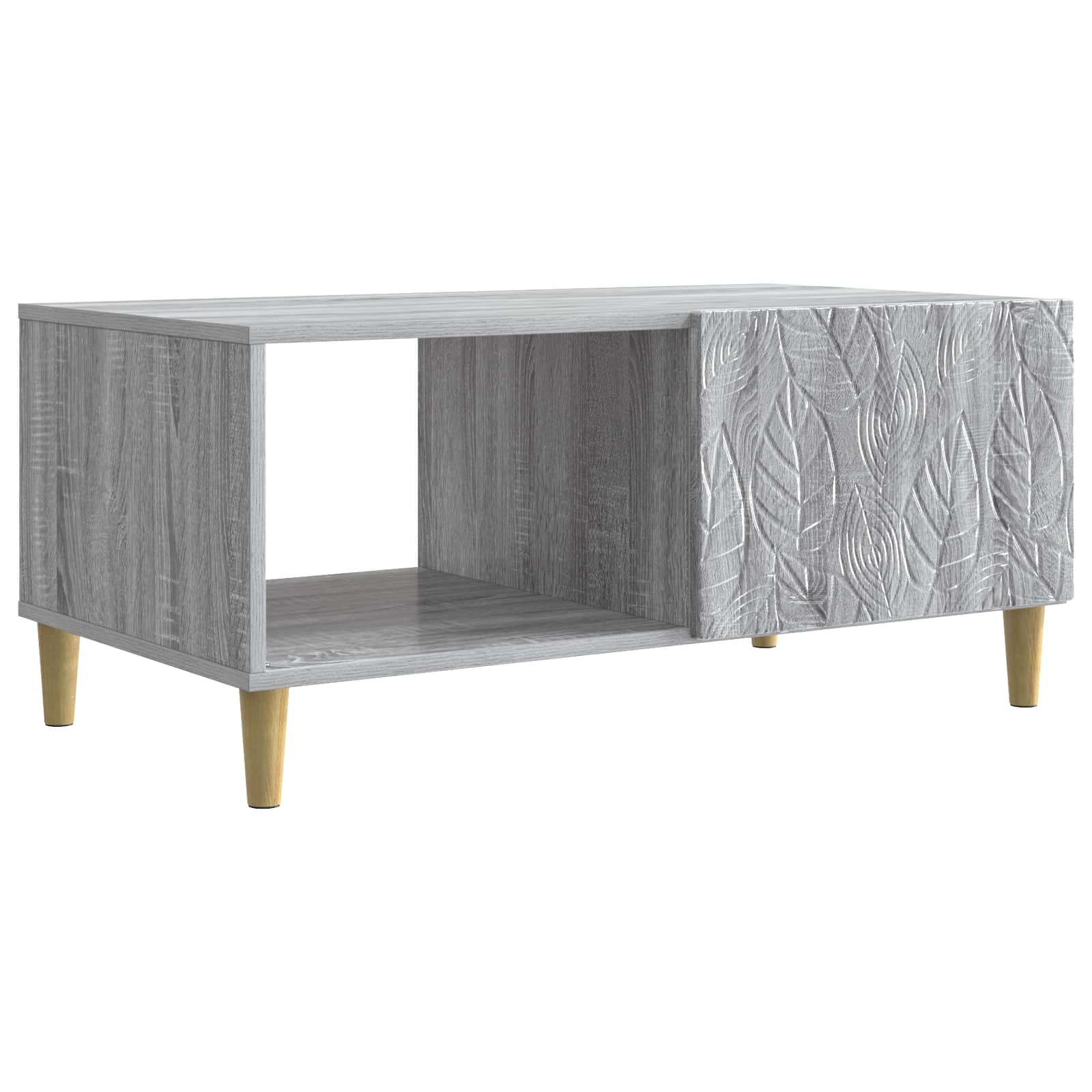 Kava Stol Siva Sonoma 90 x 50 x 40 cm Konstruirano drvo