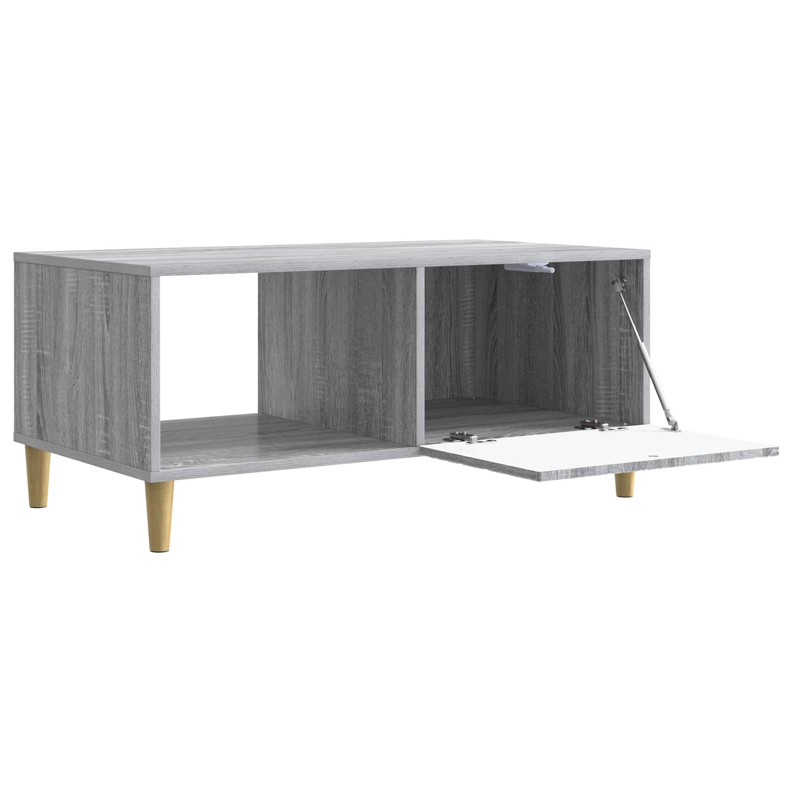 Kava Stol Siva Sonoma 90 x 50 x 40 cm Konstruirano drvo