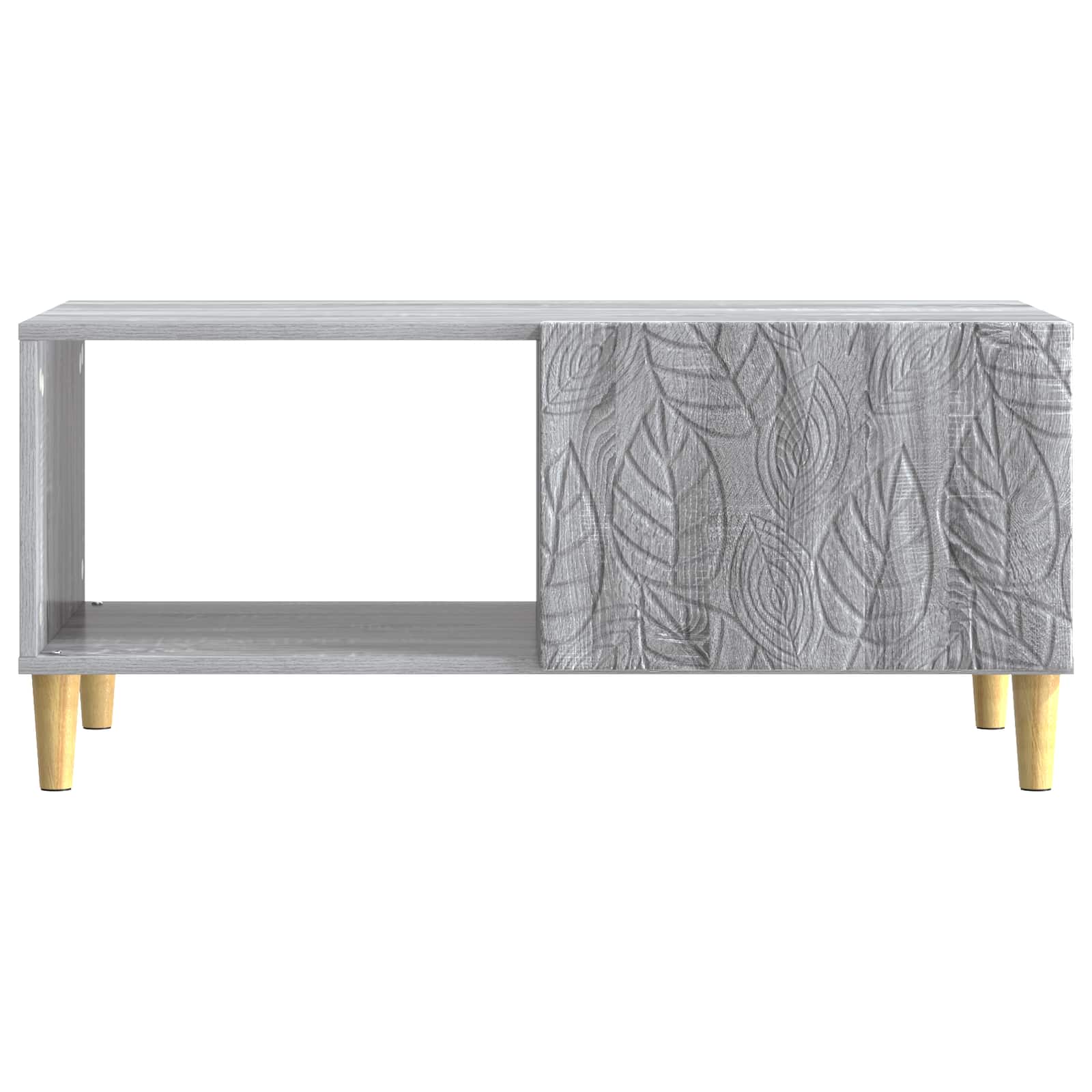 Kava Stol Siva Sonoma 90 x 50 x 40 cm Konstruirano drvo