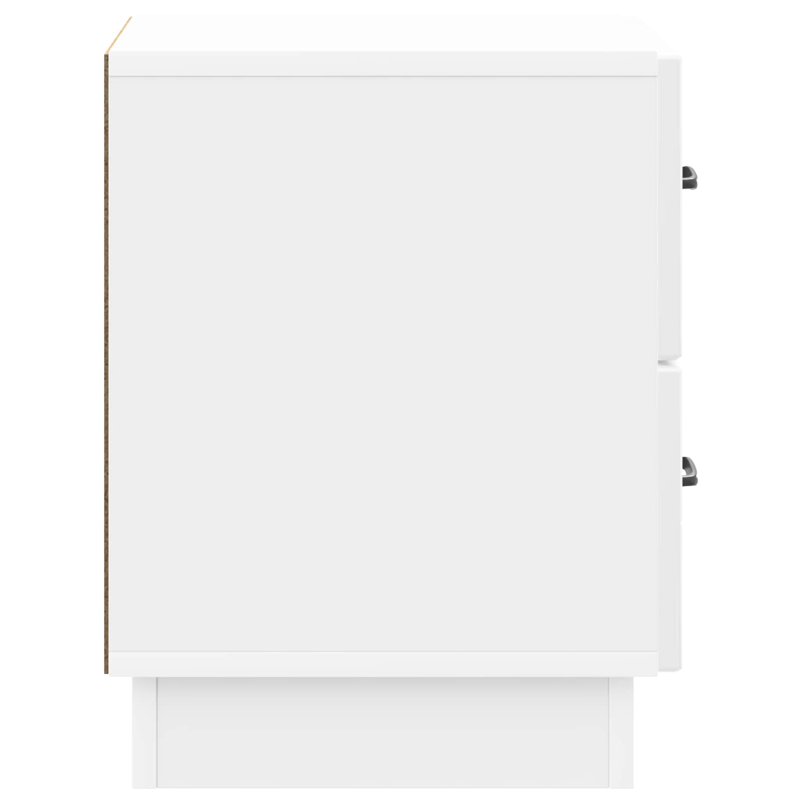 Noćni ormar s ladicama Bijela visokog sjaja 43 x 34,5 x 44,5 cm