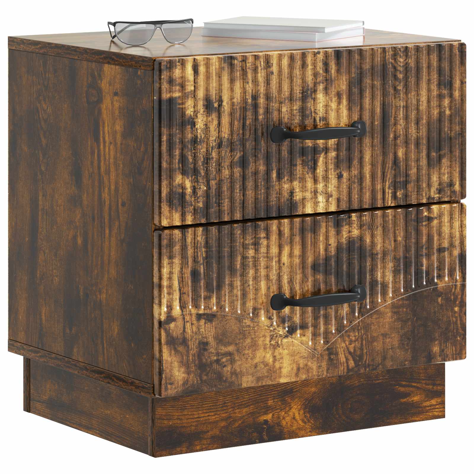 Noćni ormar s ladicama Dimljeni hrast 43 x 34,5 x 44,5 cm
