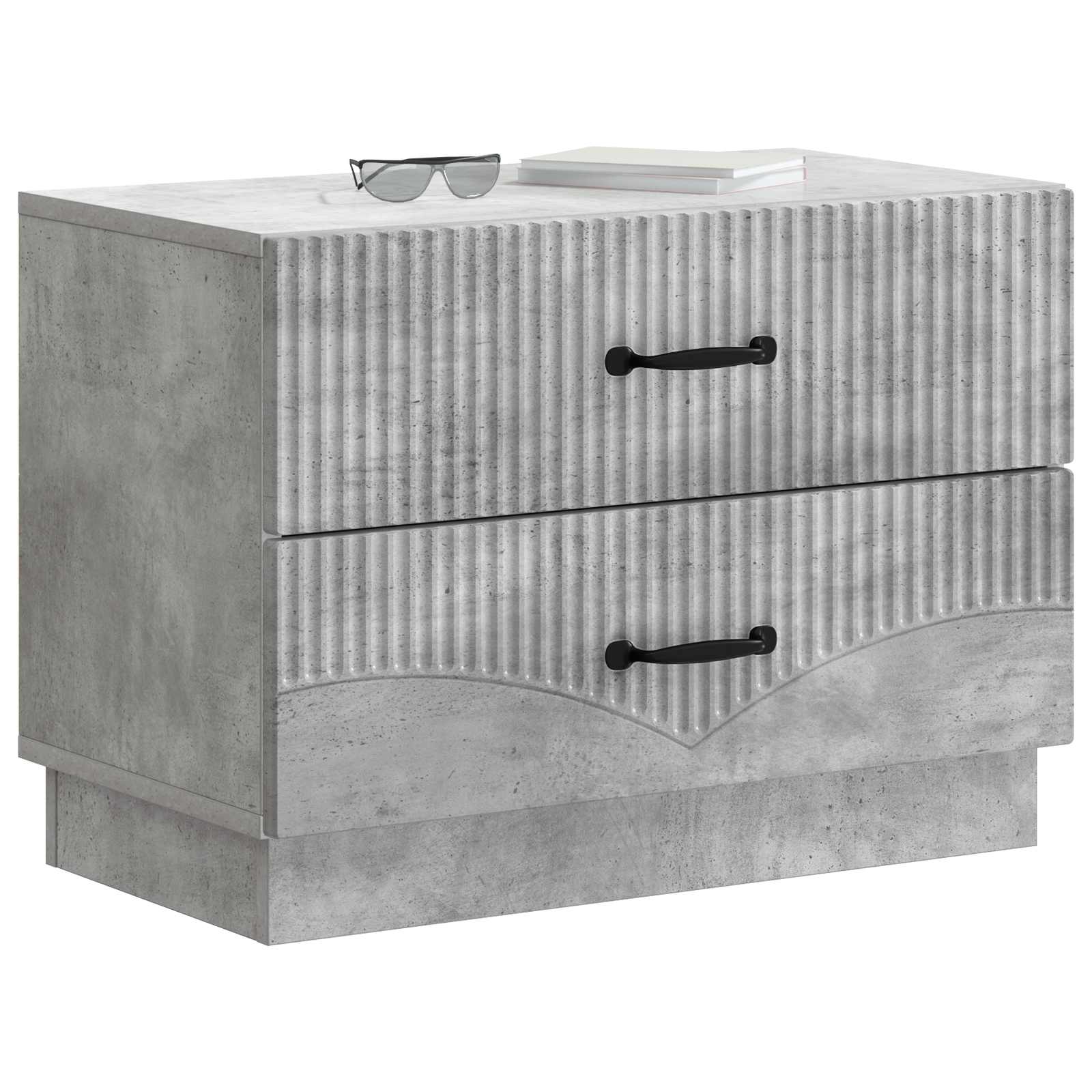 Noćni ormar Betonska siva 62 x 34,5 x 44,5 cm Konstruirano drvo