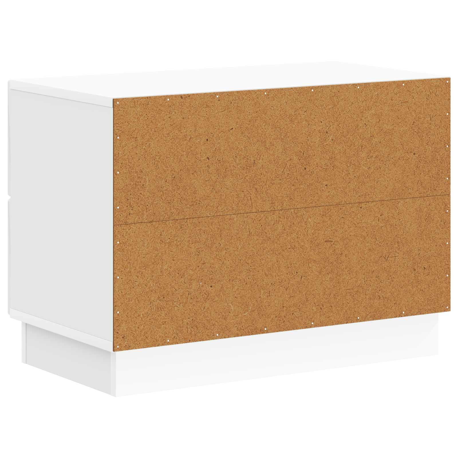 Noćni ormar s ladicama Bijela visokog sjaja 62 x 34,5 x 44,5 cm