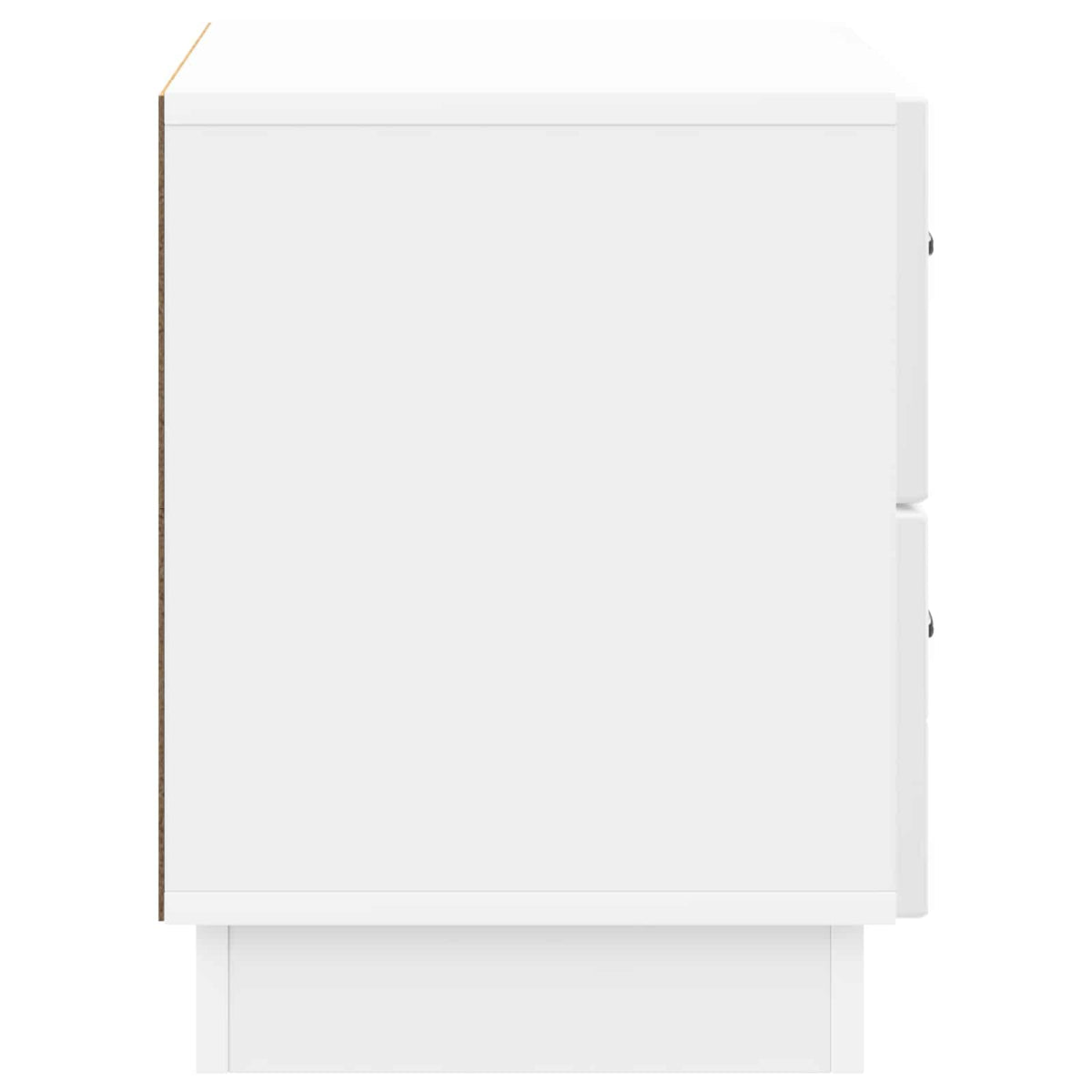 Noćni ormar s ladicama Bijela visokog sjaja 62 x 34,5 x 44,5 cm