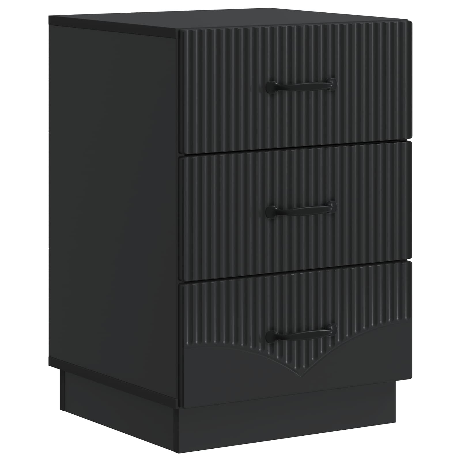 Noćni ormar s ladicama Crna 43 x 41 x 63,5 cm Konstruirano drvo