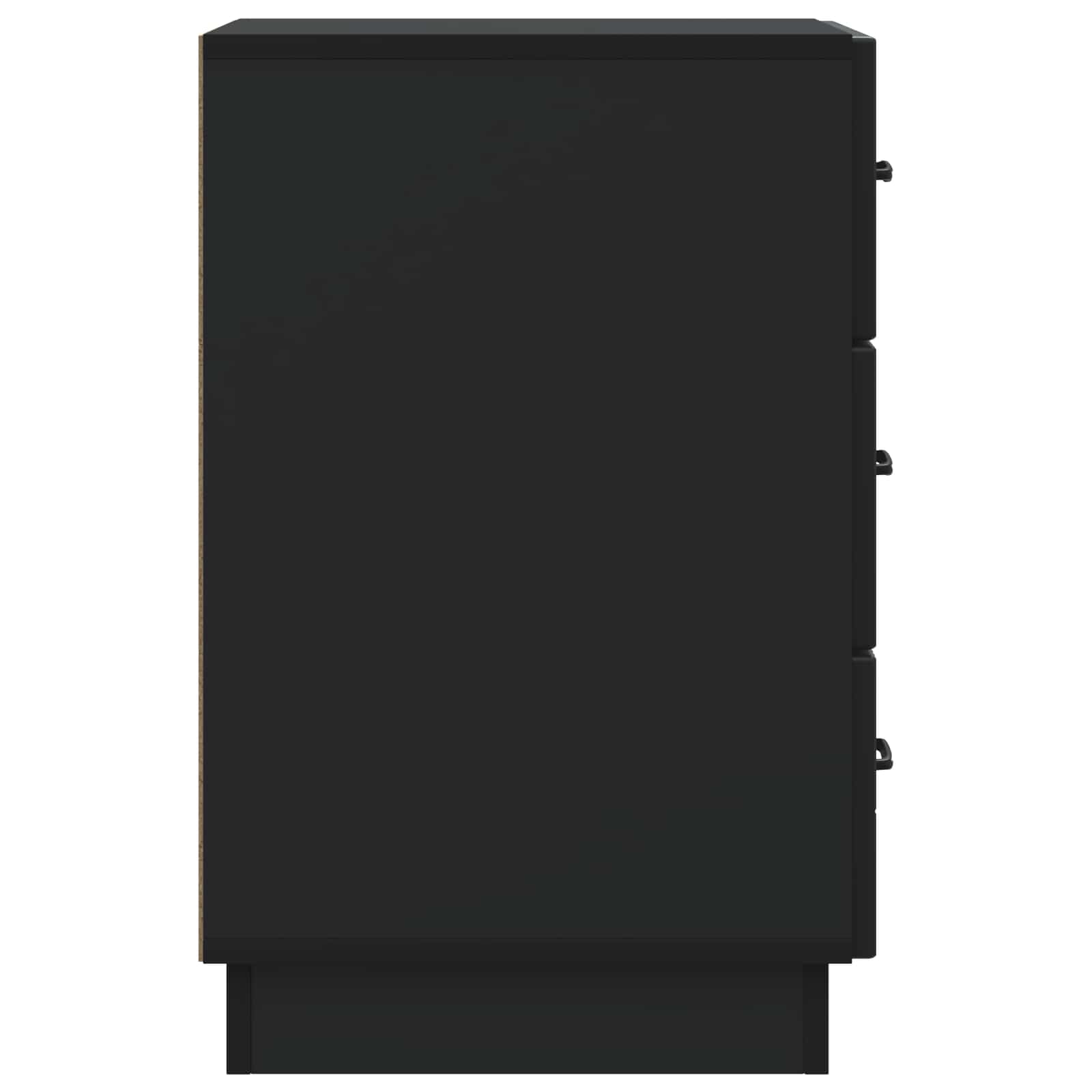 Noćni ormar s ladicama Crna 43 x 41 x 63,5 cm Konstruirano drvo