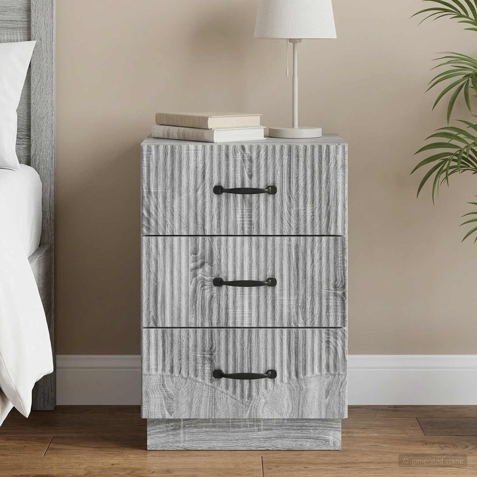 Noćni ormar Siva sonoma 43 x 41 x 63,5 cm Konstruirano drvo
