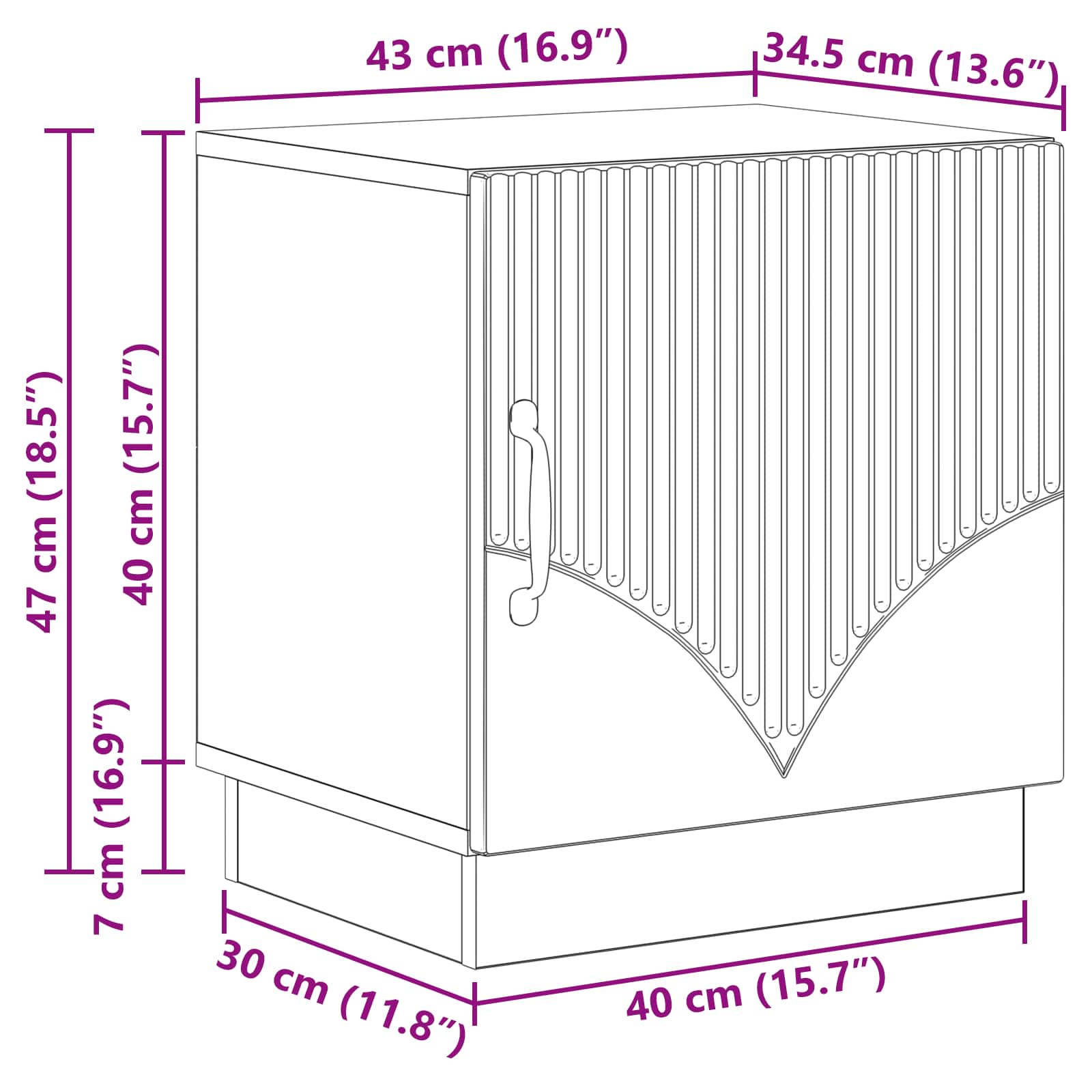 Noćni ormarić 2 pcs Hrast sonoma 43 x 34,5 x 47 cm