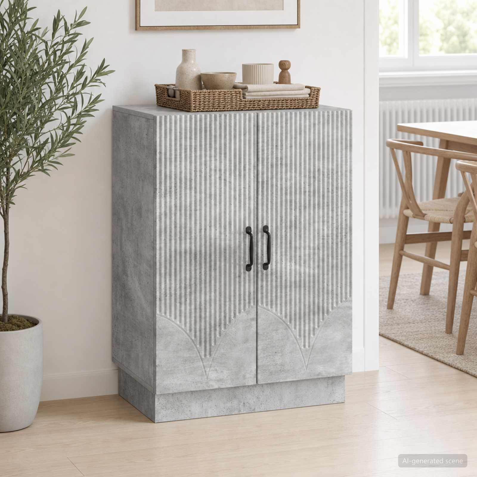 Kreveta Betonska siva 66 x 34,5 x 87 cm Konstruirano drvo