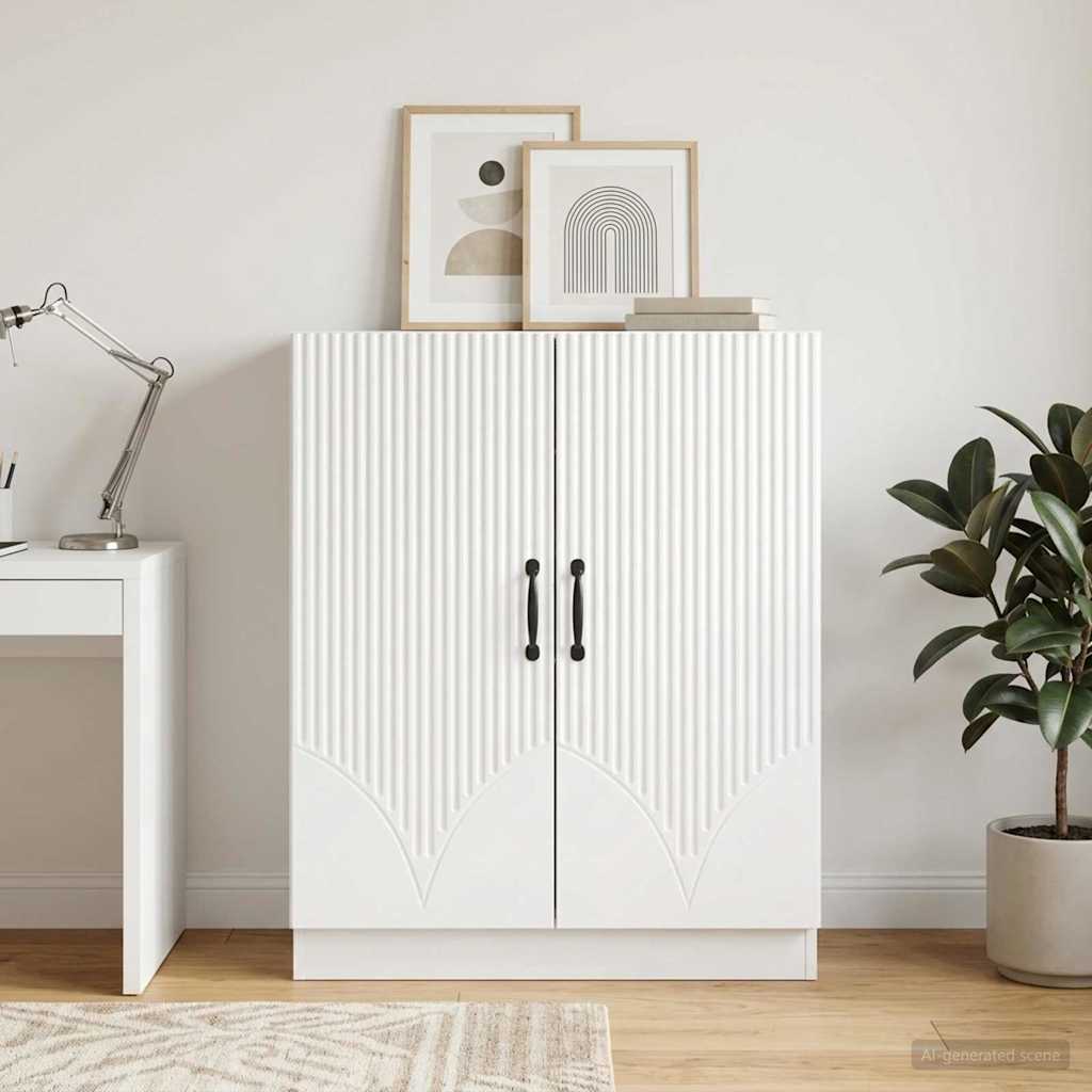 Kreveta Bijela visokog sjaja 66 x 34,5 x 87 cm
