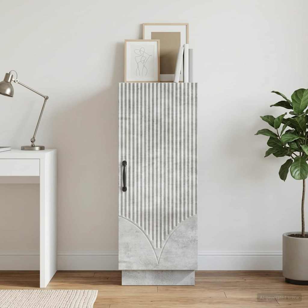Kreveta Betonska siva 33 x 34,5 x 87 cm Konstruirano drvo