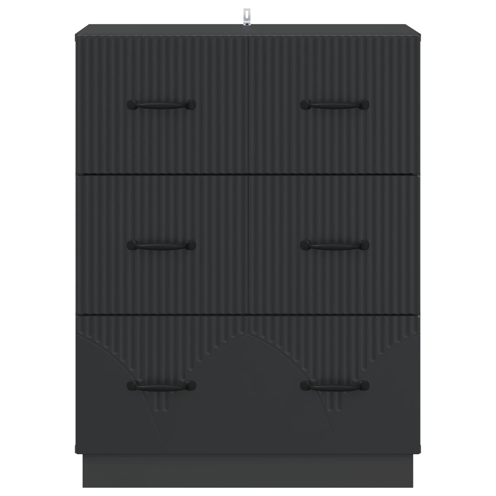 Ormar s ladicama Crna 66 x 34,5 x 87 cm Konstruirano drvo