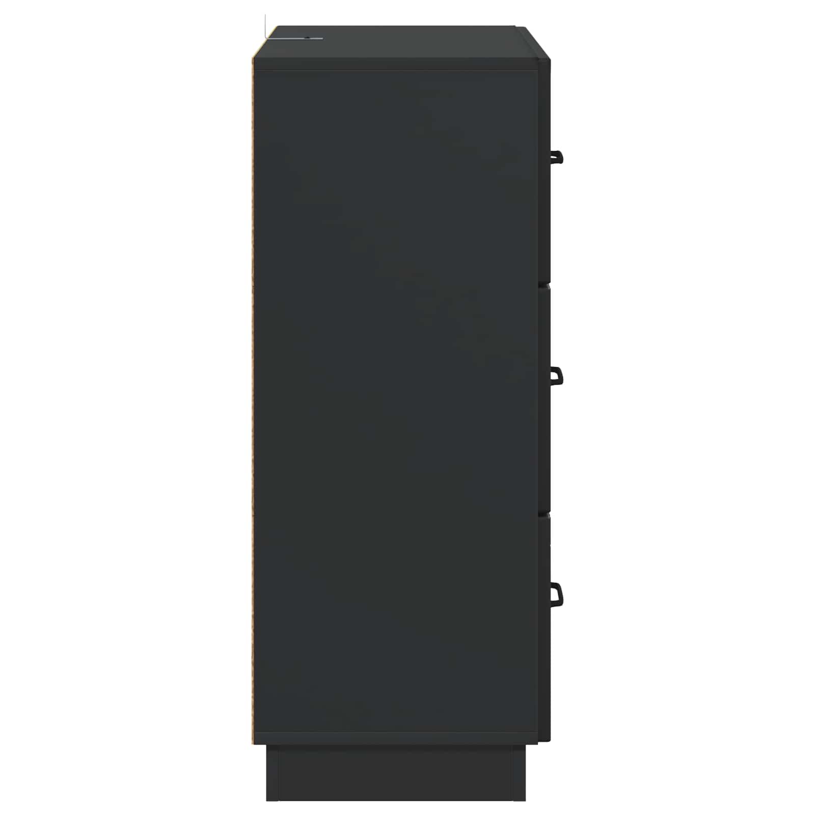Ormar s ladicama Crna 66 x 34,5 x 87 cm Konstruirano drvo