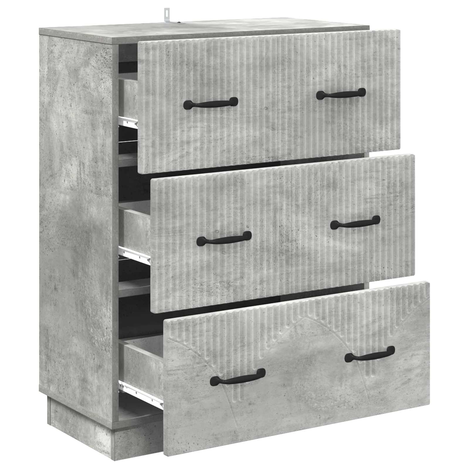 Ormar s ladicama Betonska siva 66 x 34,5 x 87 cm