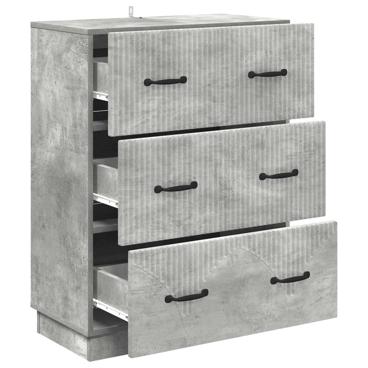 Ormar s ladicama Betonska siva 66 x 34,5 x 87 cm