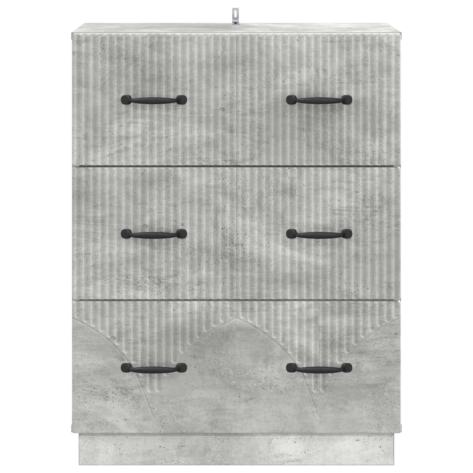 Ormar s ladicama Betonska siva 66 x 34,5 x 87 cm