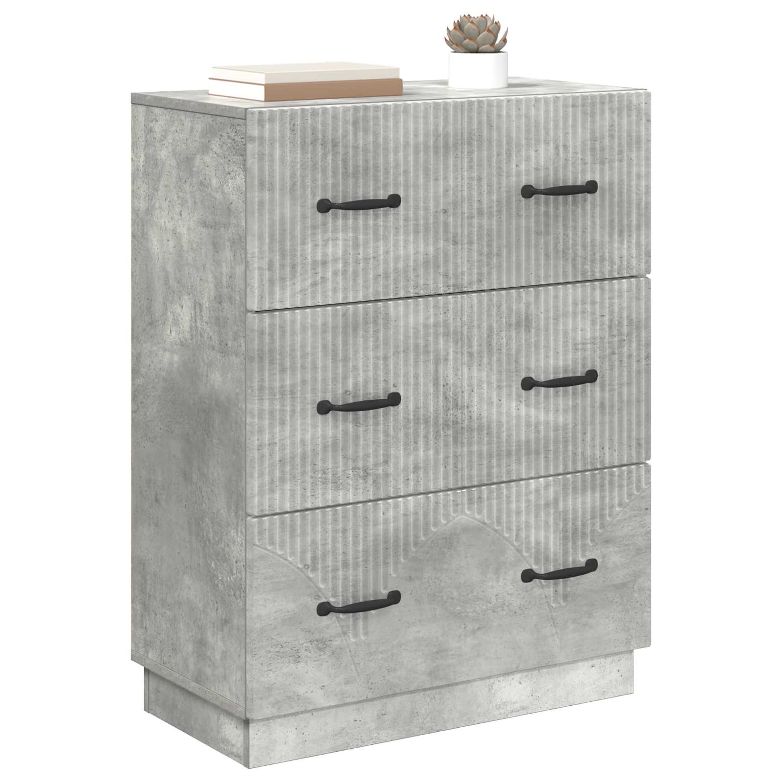 Ormar s ladicama Betonska siva 66 x 34,5 x 87 cm