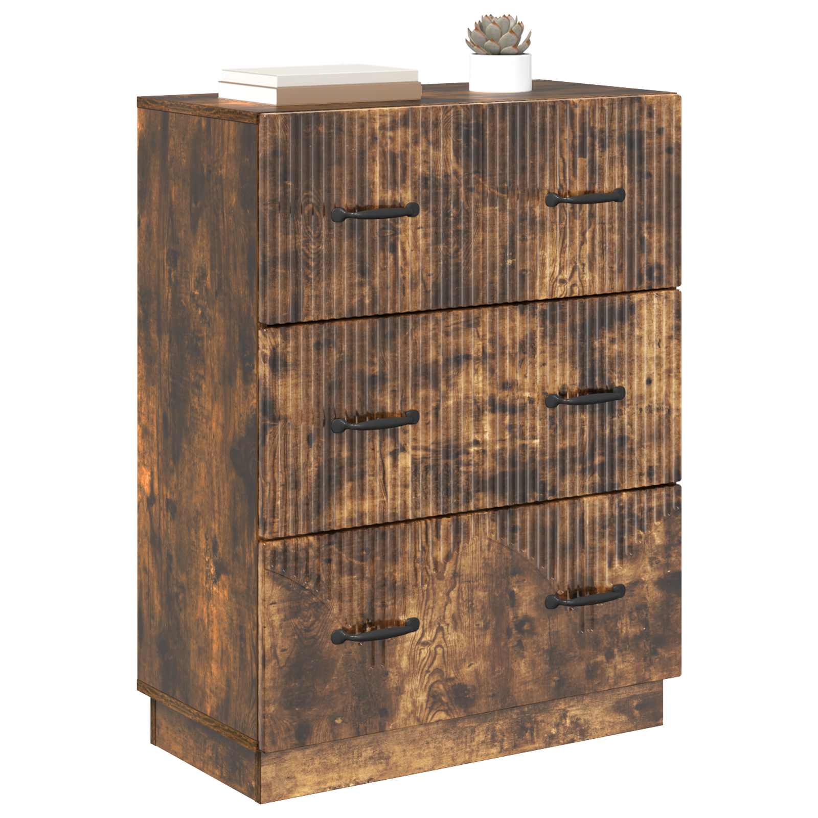 Ormar s ladicama Dimljeni hrast 66 x 34,5 x 87 cm