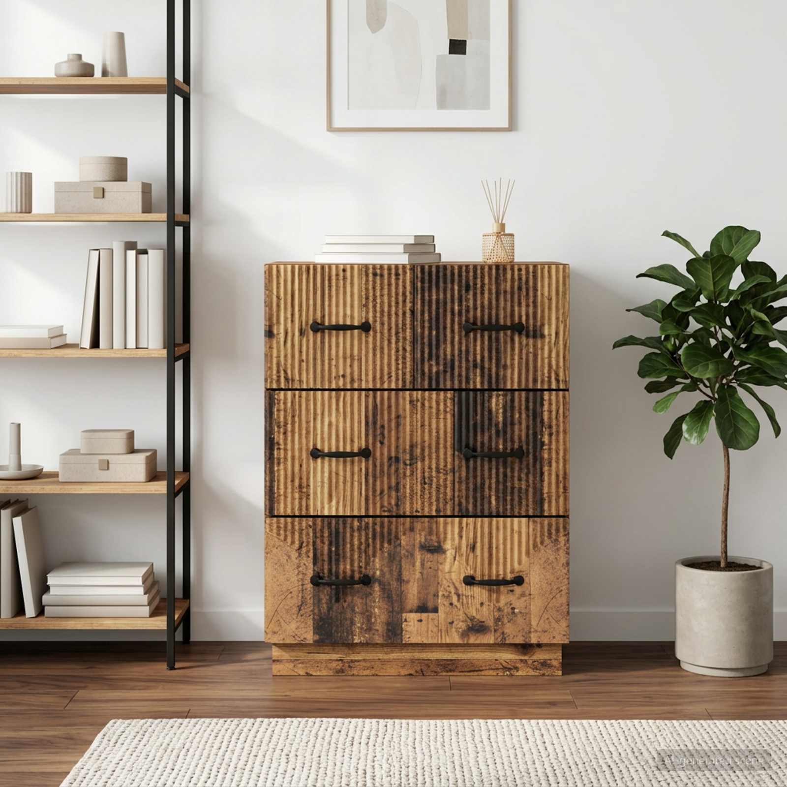 Ormar s ladicama Staro drvo 66 x 34,5 x 87 cm Konstruirano drvo