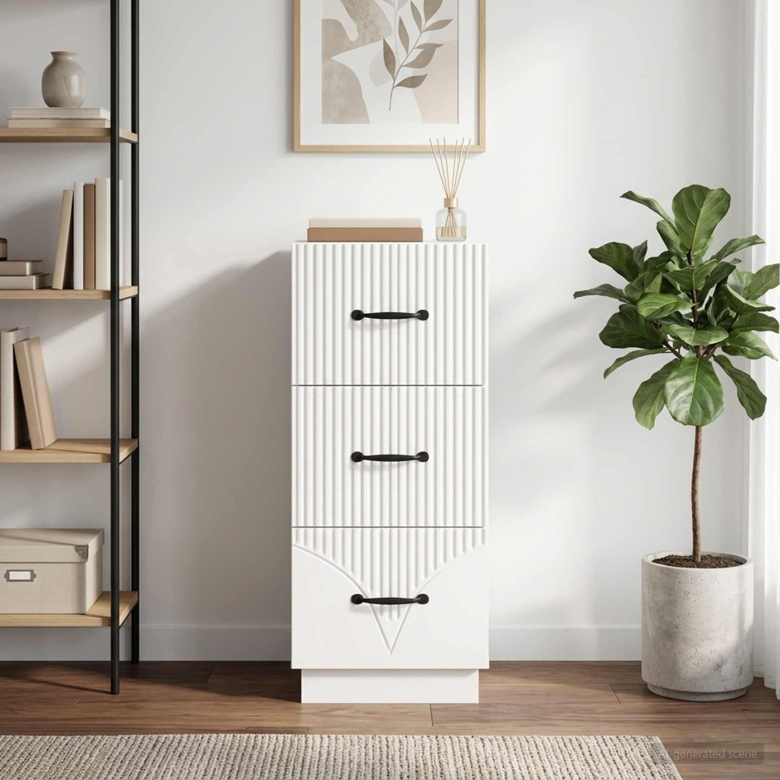 Ormar s ladicama Bijela 33 x 34,5 x 87 cm Konstruirano drvo