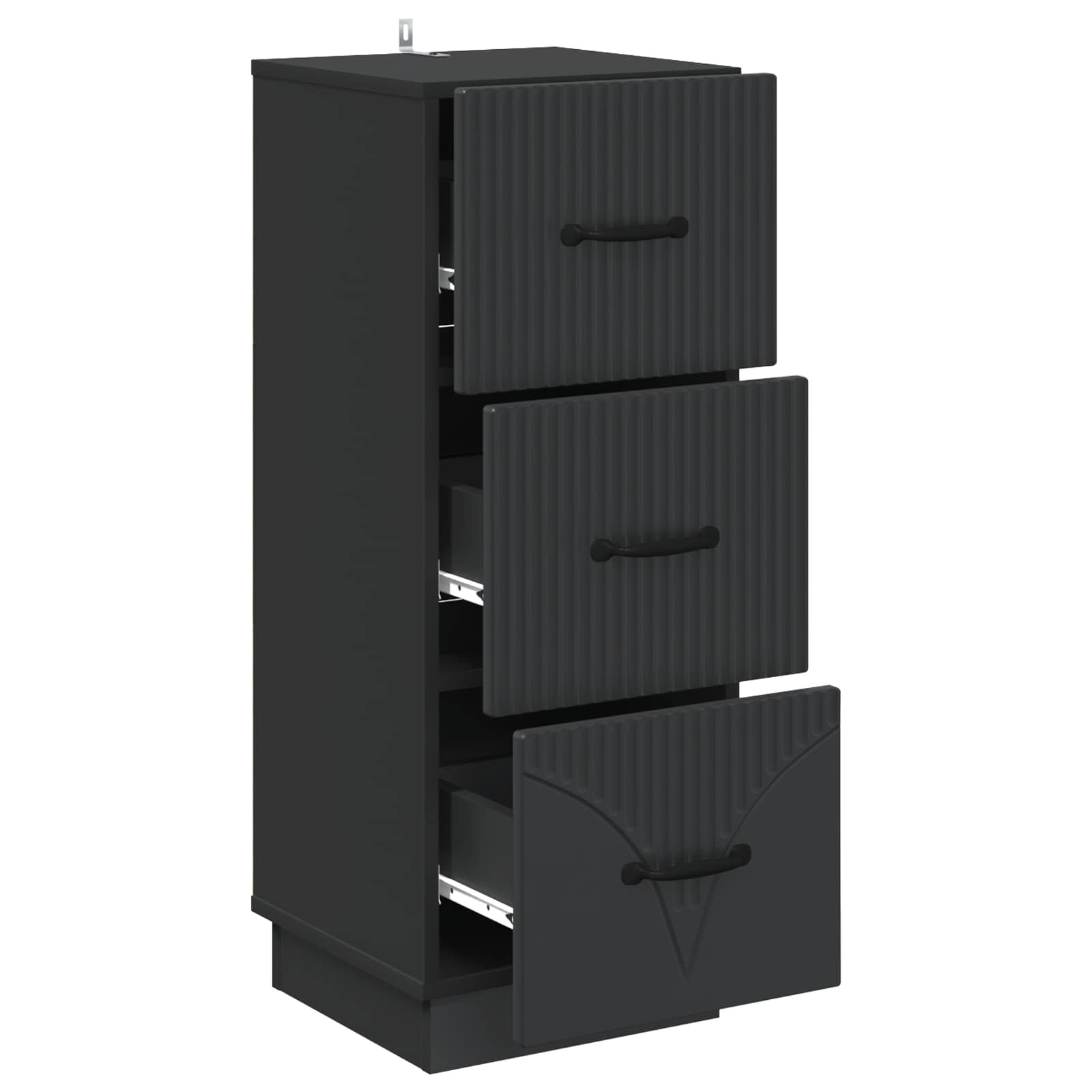 Ormar s ladicama Crna 33 x 34,5 x 87 cm Konstruirano drvo