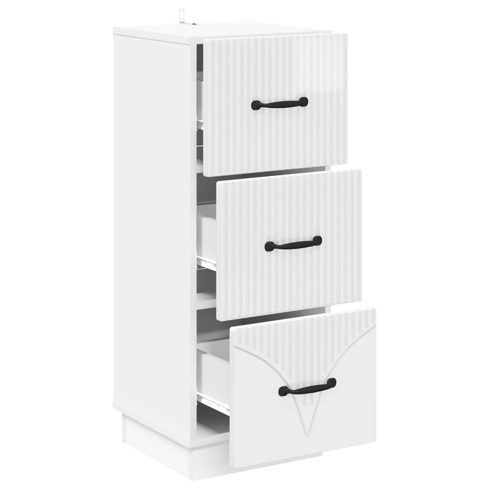 Ormar s ladicama Bijela visokog sjaja 33 x 34,5 x 87 cm
