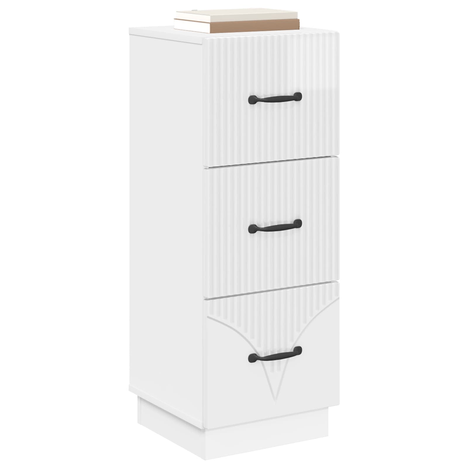 Ormar s ladicama Bijela visokog sjaja 33 x 34,5 x 87 cm