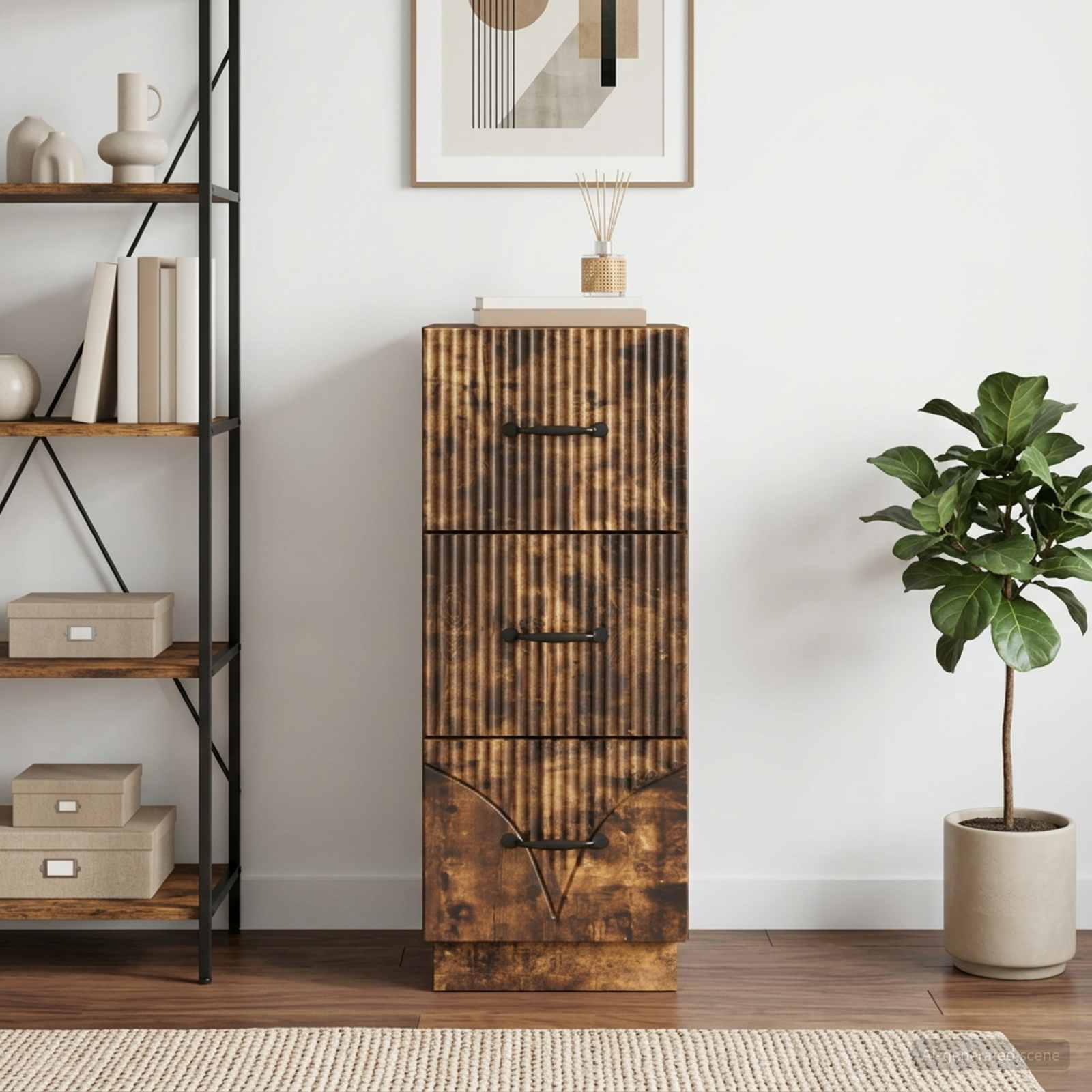 Ormar s ladicama Dimljeni hrast 33 x 34,5 x 87 cm