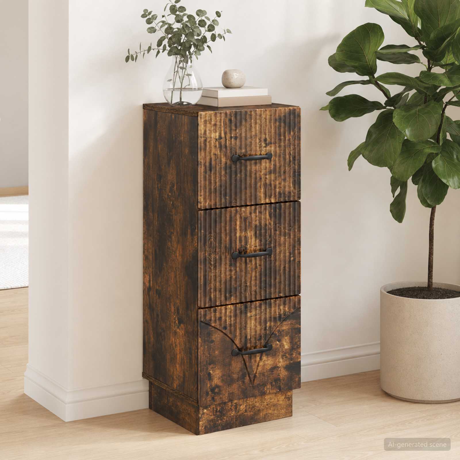 Ormar s ladicama Dimljeni hrast 33 x 34,5 x 87 cm