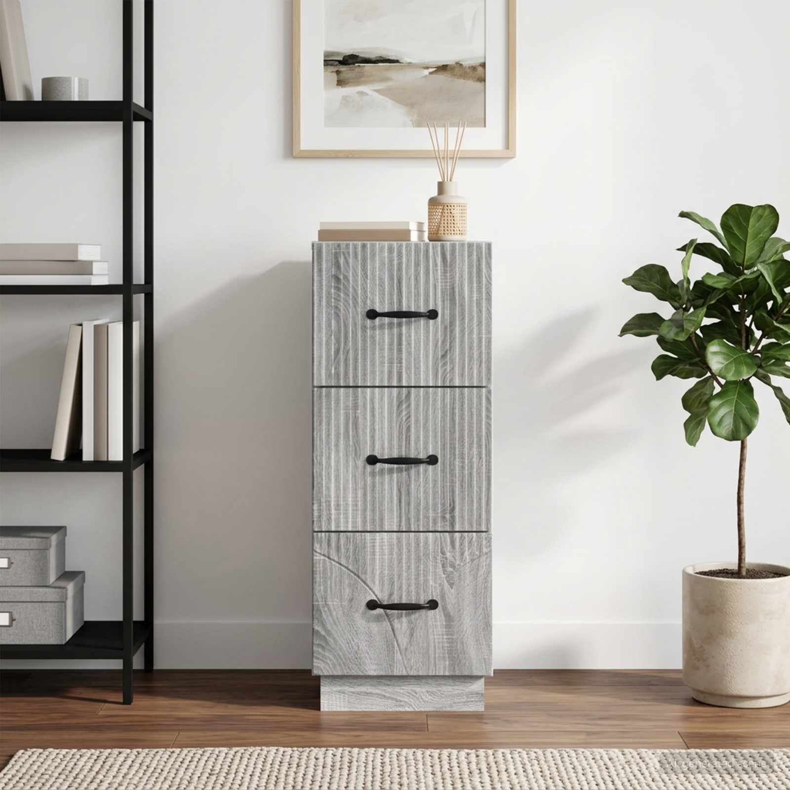Ormar s ladicama Siva sonoma 33 x 34,5 x 87 cm
