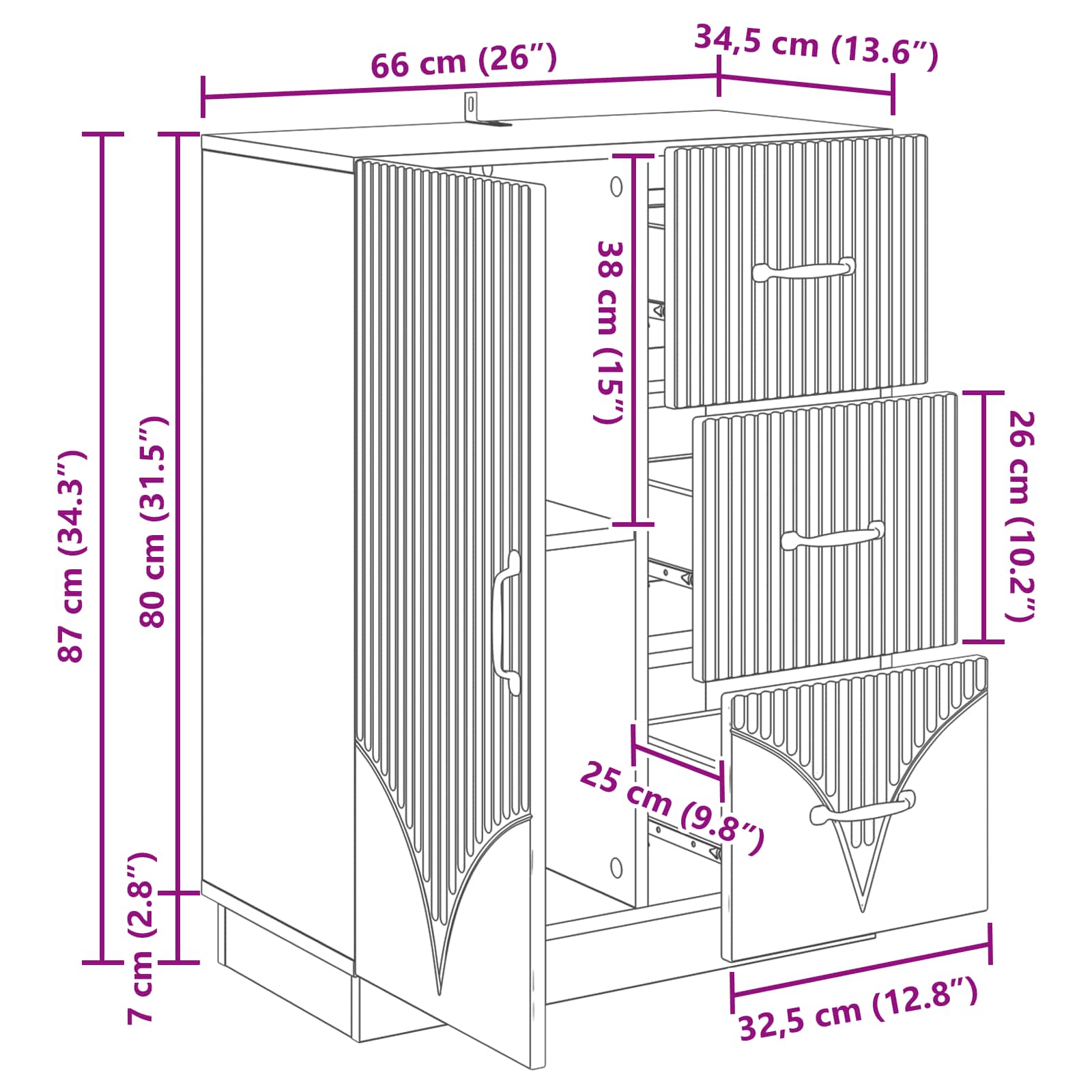 Kreveta s ladicama Crna 66 x 34,5 x 87 cm Konstruirano drvo