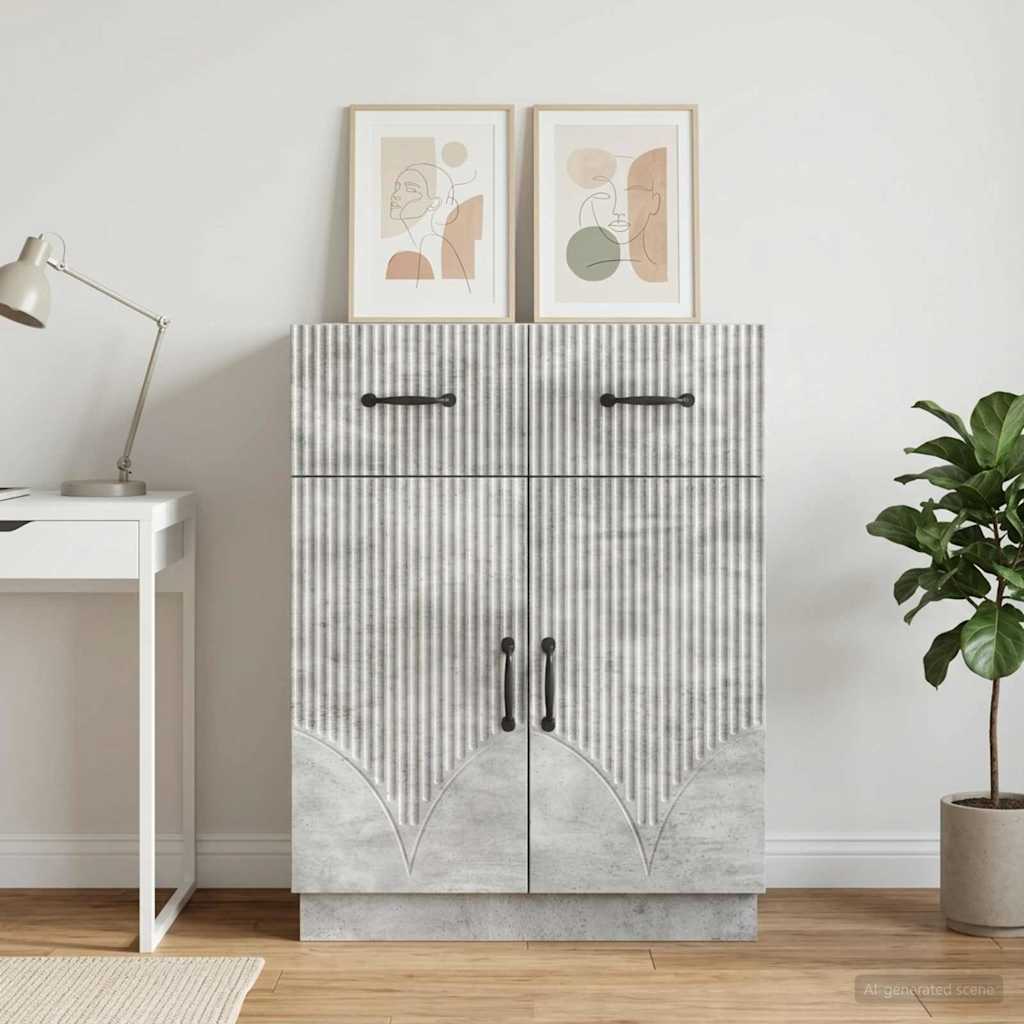 Kreveta Betonska siva 66 x 34,5 x 87 cm Konstruirano drvo