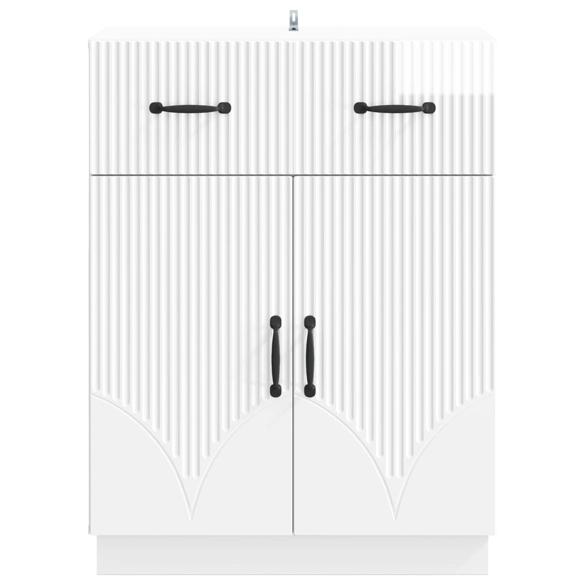 Kreveta s ladicama Bijela visokog sjaja 66 x 34,5 x 87 cm