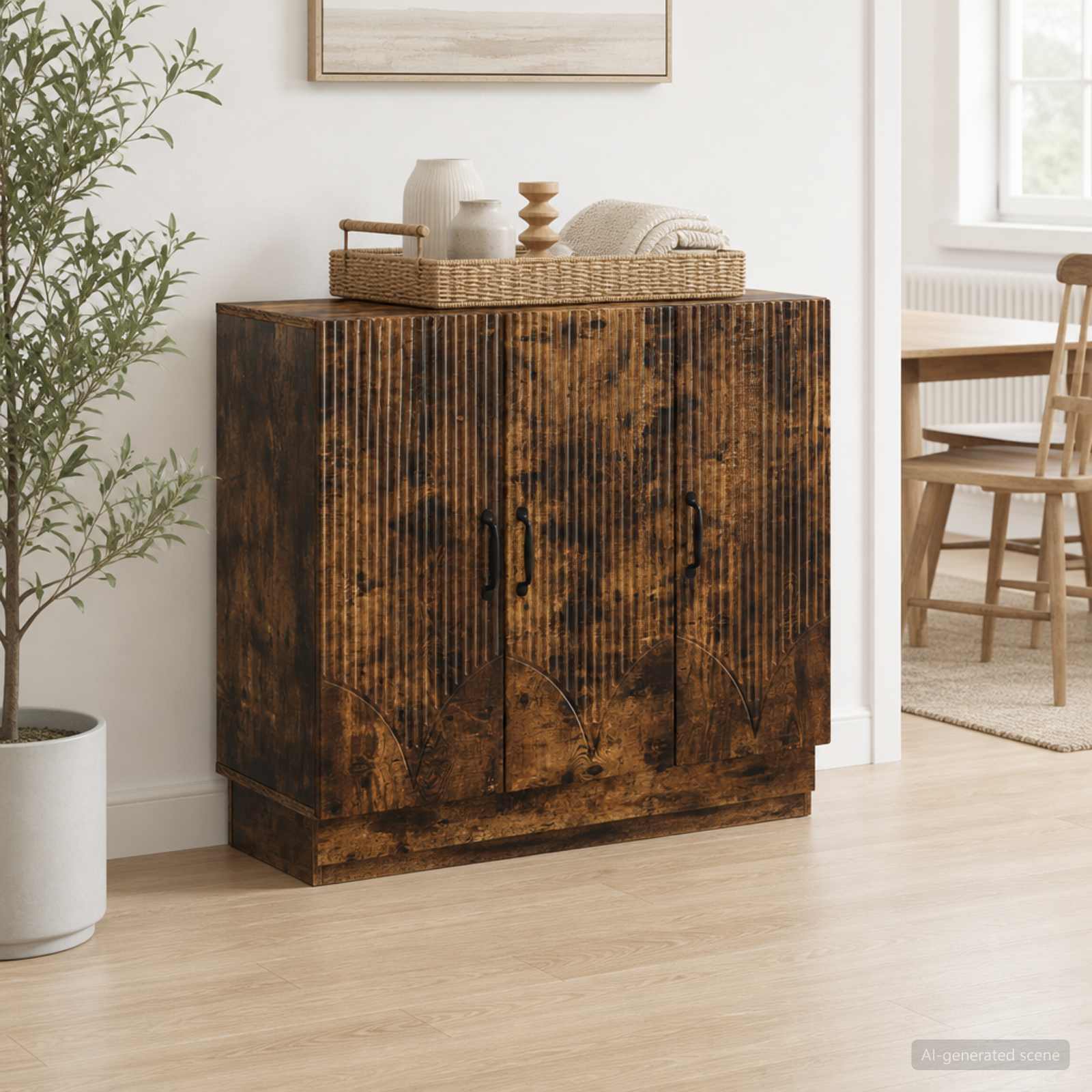 Kreveta Dimljeni hrast 89 x 34,5 x 77 cm Konstruirano drvo
