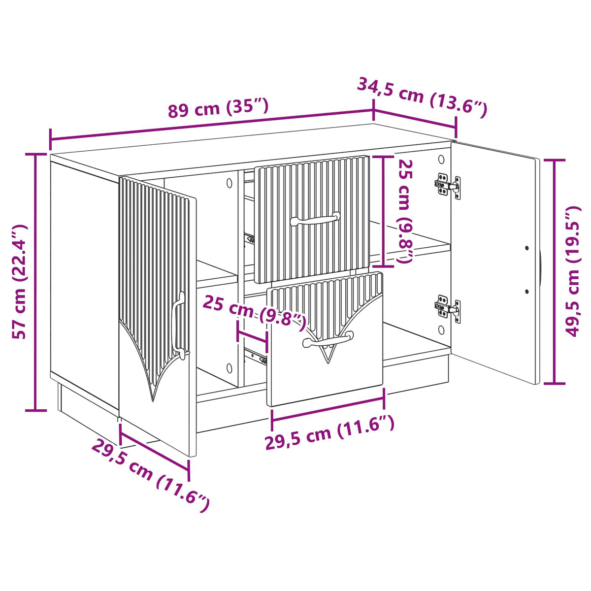 Kreveta Hrast sonoma 89 x 34,5 x 57 cm Konstruirano drvo