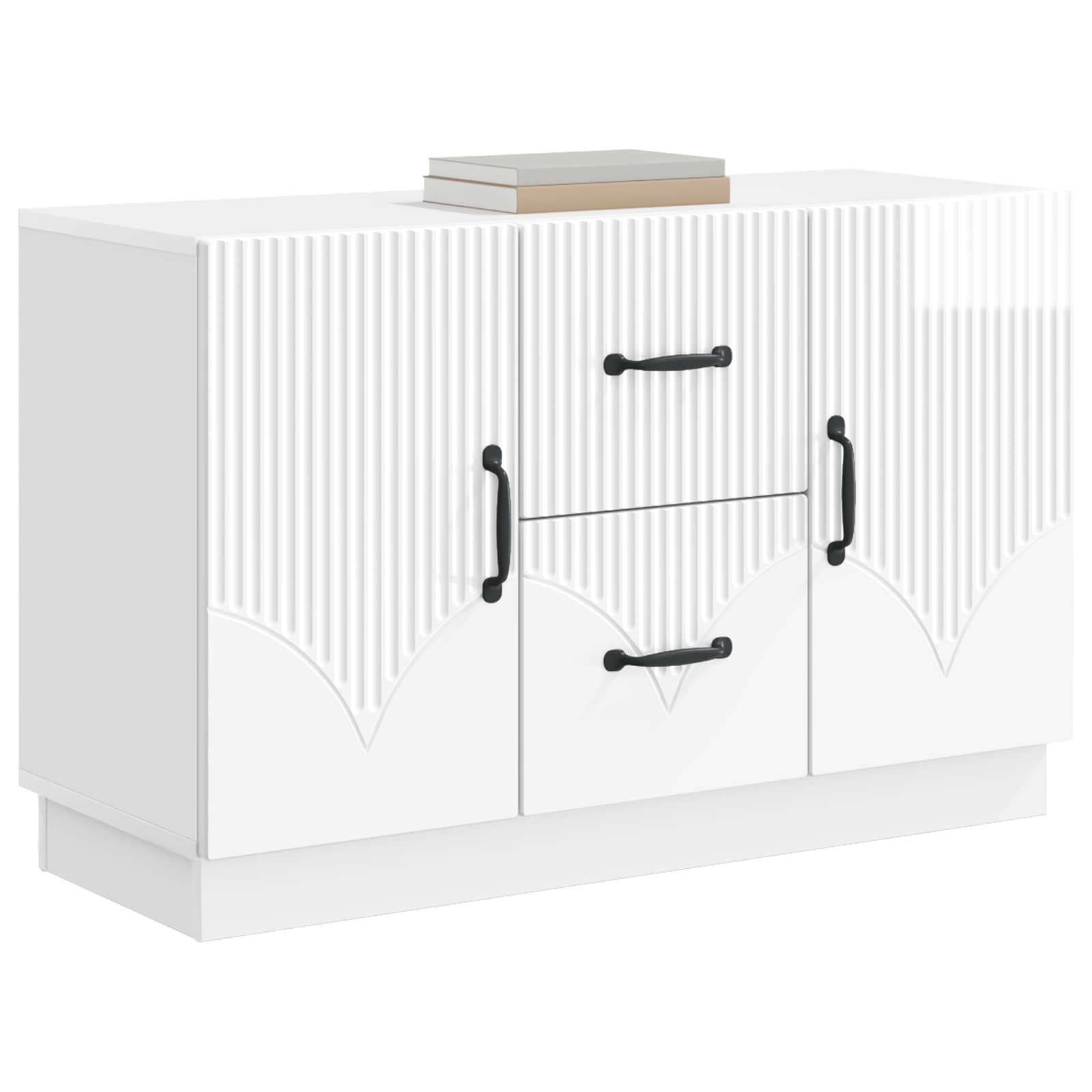 Kreveta s ladicama Bijela visokog sjaja 89 x 34,5 x 57 cm