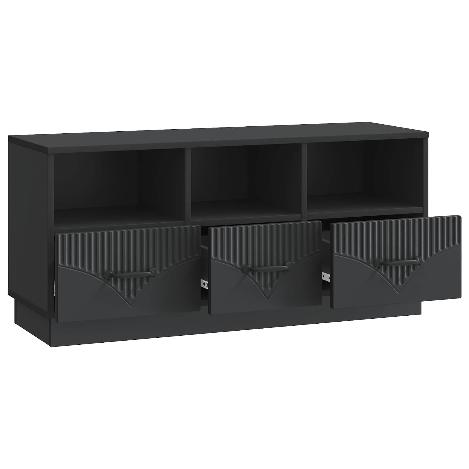 TV ormar s ladicama Crna 102 x 34,5 x 47 cm Konstruirano drvo