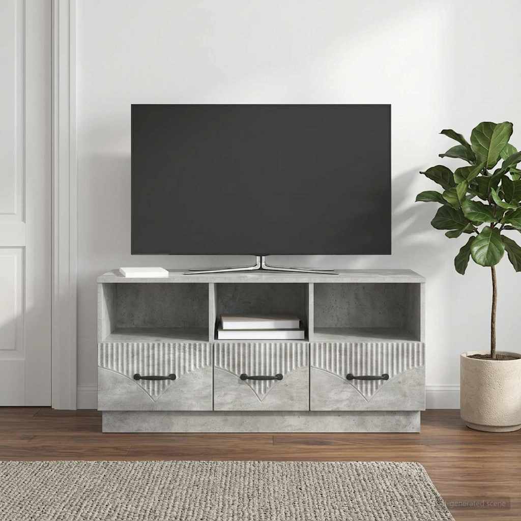 TV ormar Betonska siva 102 x 34,5 x 47 cm Konstruirano drvo