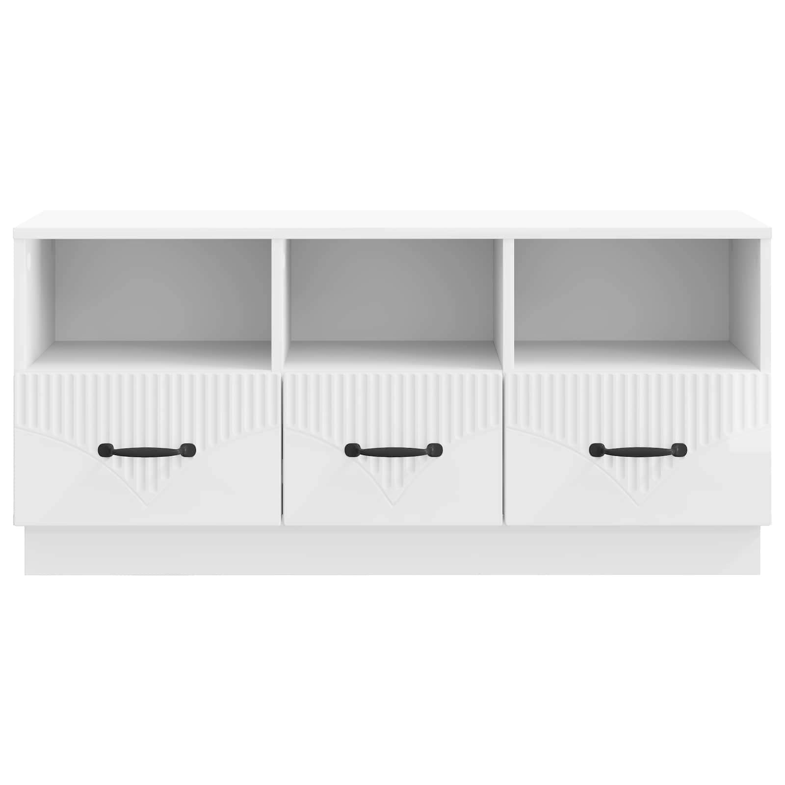 TV ormar s ladicama Bijela visokog sjaja 102 x 34,5 x 47 cm
