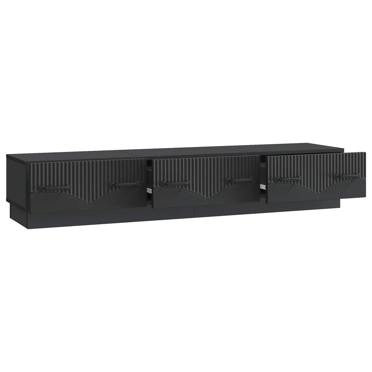TV ormar s ladicama Crna 147 x 34,5 x 27 cm Konstruirano drvo