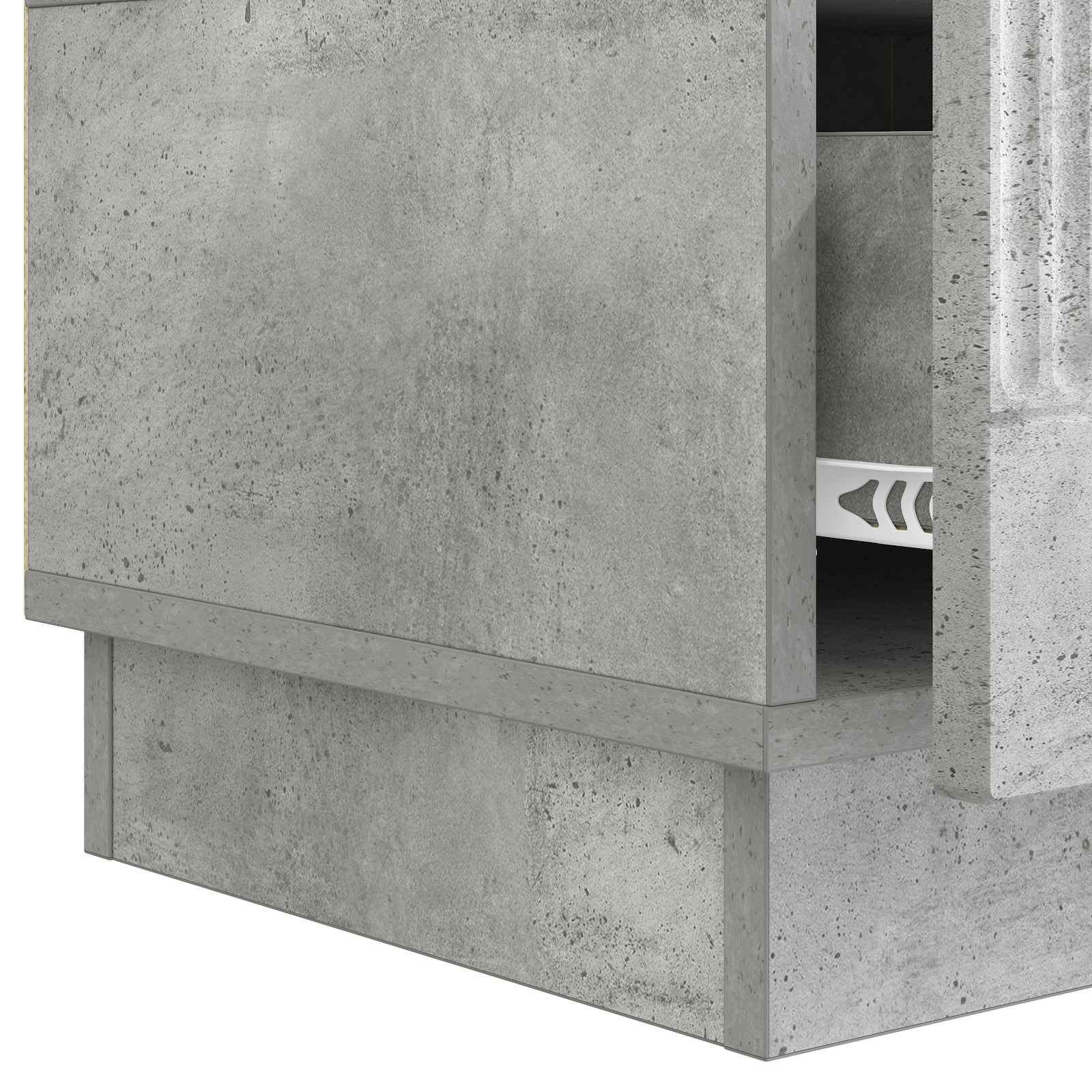 TV ormar Betonska siva 147 x 34,5 x 27 cm Konstruirano drvo