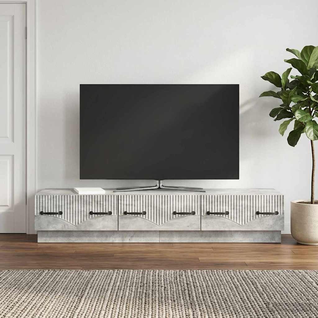 TV ormar Betonska siva 147 x 34,5 x 27 cm Konstruirano drvo
