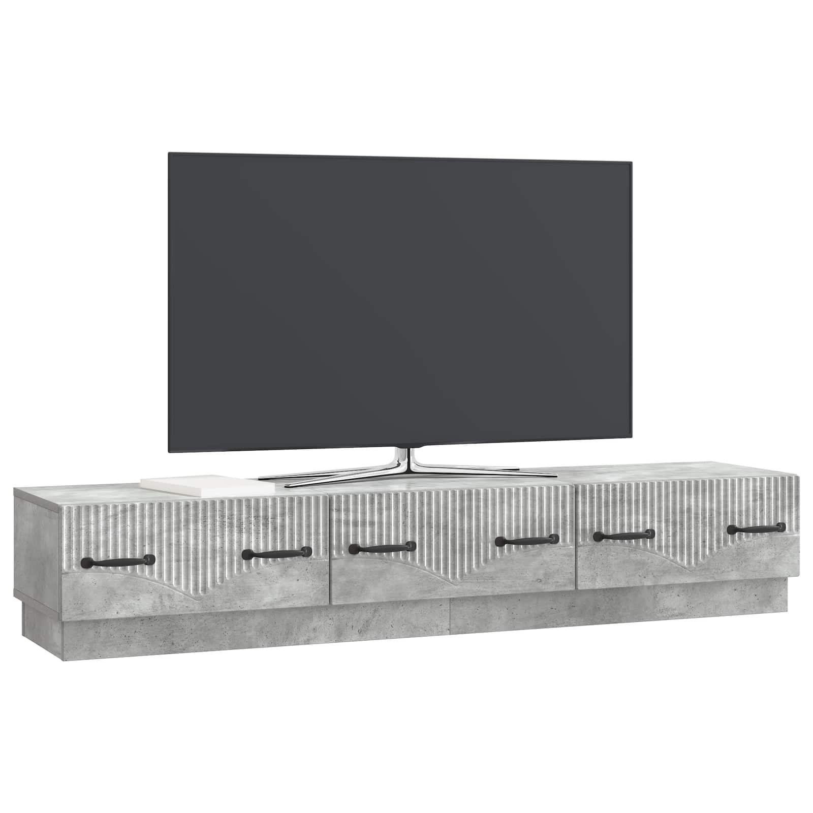 TV ormar Betonska siva 147 x 34,5 x 27 cm Konstruirano drvo