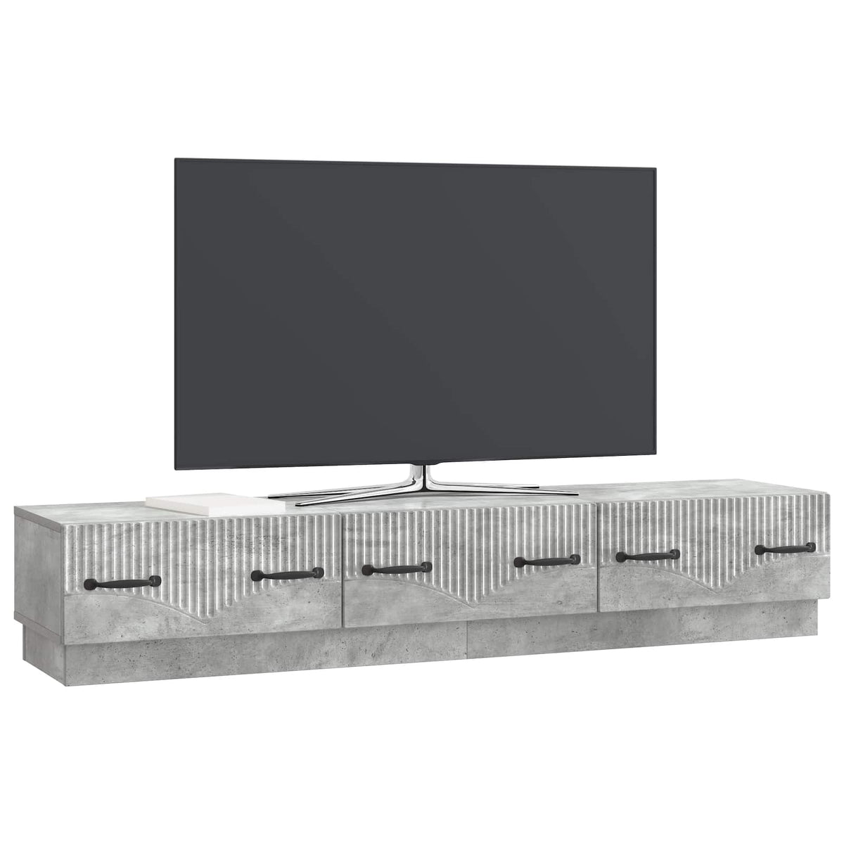 TV ormar Betonska siva 147 x 34,5 x 27 cm Konstruirano drvo